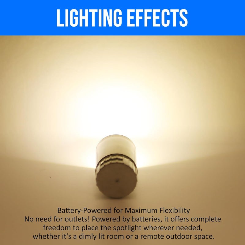 Taysing 20 Pack Small Spotlight Battery Operated LED Lights Cordless Miniature Spot Light for Artwork, Paintings, Jewelry, Display Cases, handicrafts, Models, Toys, Puzzles(Warm White) - Image 4